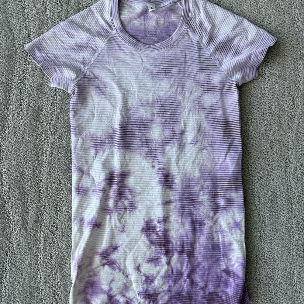 lululemon athletica Purple Tie-Dye Short Sleeve Tee